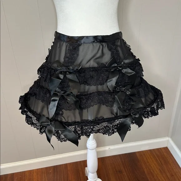 NWT Dolls Kill Death to Sunshine Cage Hoop Mini Skirt - Picture 2 of 15